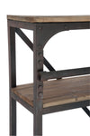 Upgrade your home or office with this industrial bookcase with ladder, &nbsp;a statement piece that combines function and style. Built with a sturdy black metal frame and rustic wood shelves, this metal and wooden shelving unit offers the perfect balance of durability and modern design.

The sliding ladder makes reaching the higher shelves effortless, while the four drawers and two open cubbie holes&nbsp;at the base provide versatile storage for books, décor, or everyday essentials. Whether used as a rustic