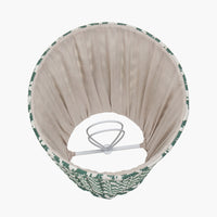Tapered Green and White Clip Lampshade 14 cm