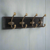 Iron Hooks on Dark Wooden Base - 4