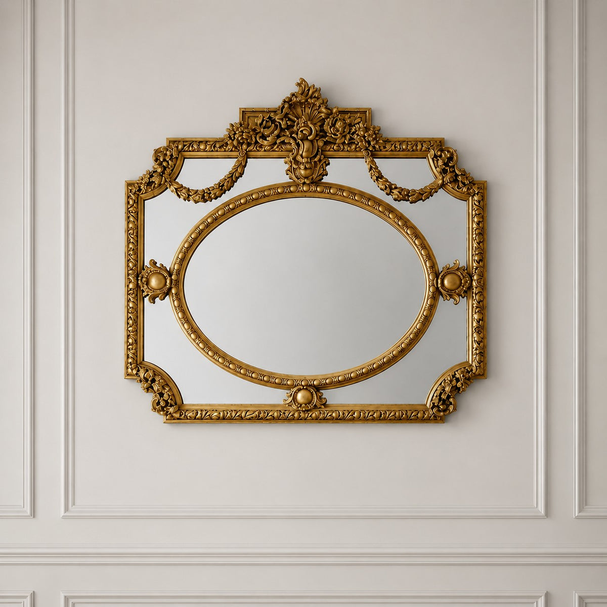 Ornate Swag Overmantle 115 x 112