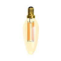 Dimmable Vintage LED Amber Candle Filament Bulb - E14  - 9.6cm