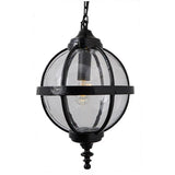 A traditional Victorian globe light made from cast iron. This classic and unique design will instantly lift an outdoor area giving it the authentic vintage look.  Designed to a very high specification of IP67, this outdoor globe lantern light is made to sustain any weather type from raging storms, high winds to salty air.  Anti-rust and anti-corrosion, this is a hardy high end quality porch light that is made to last. 