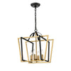 Lantern Light - Matt Black & Aged Brass - 59cm