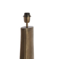 This floor lamp features a finely crafted textured bronze base. The surface is subtly ridged with organic vertical striations, giving it a hand-finished, artisanal look