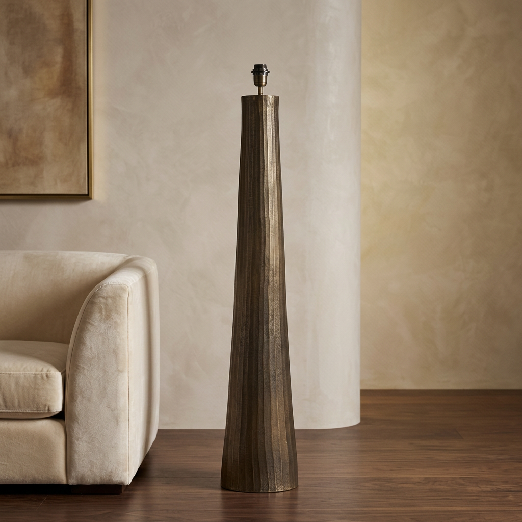 Large bronze floor lamp 