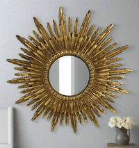Large Gold Sunburst Mirror