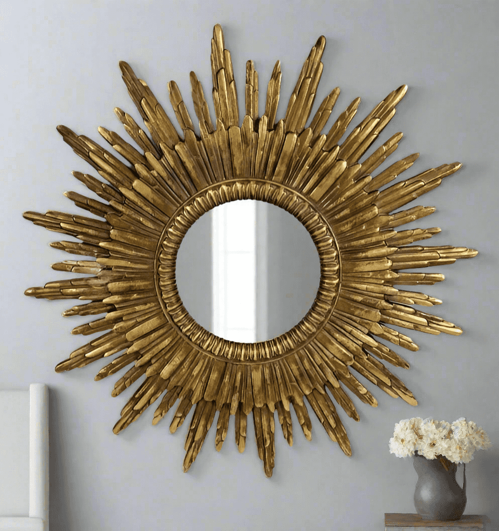 Large Gold Sunburst Mirror