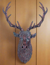 Large Antique Bronze Effect Stag Wall Head