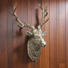 Large Antique Silver Stag Wall Head