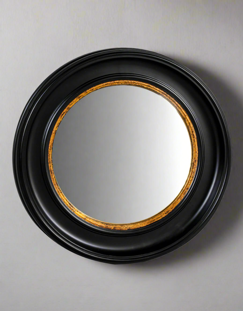 Convex Mirror - Black & Gold  40 cm, 54 cm, 74 cm