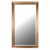Large, simple, beaded framed gilt mirror.&nbsp; An elegant mirror in a deep gilt finish.&nbsp; The simplicity of the beaded, swept frame belies the effect of this stunning mirror.&nbsp; Perfect to add a luxurious glamour to an entryway, sitting room, fabulous in a dressing room this mirror works anywhere, the beveled frame flashing out light wherever it is placed.