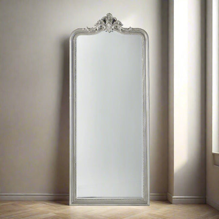 Silver Leaf Long Wall Mirror H: 168cm