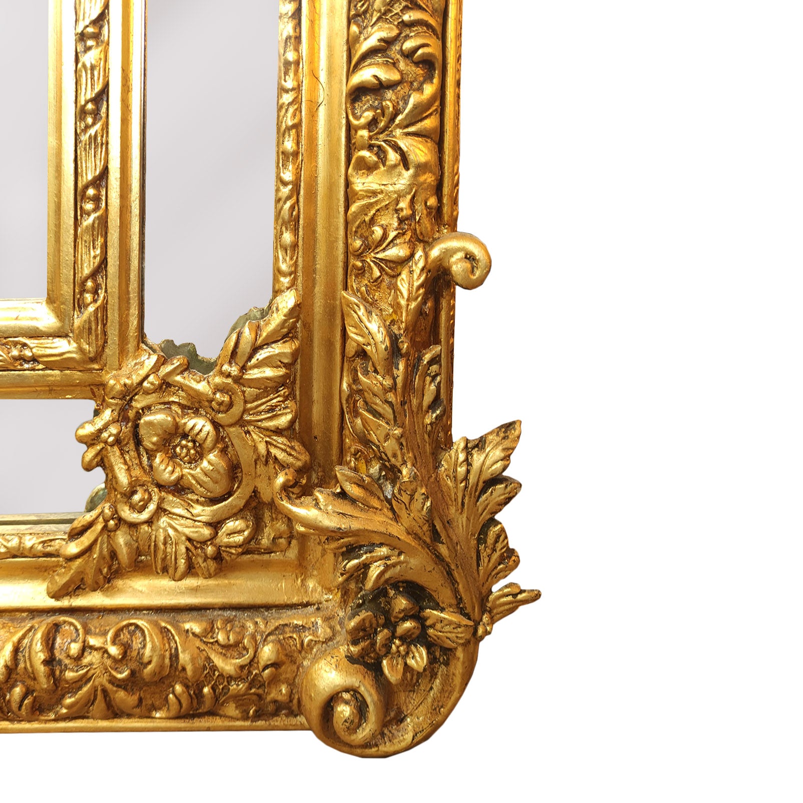 Large Ornate Giltwood Arched Mirror