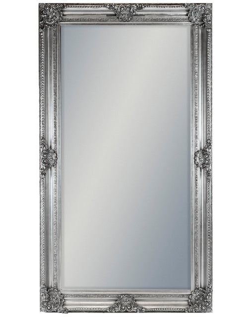 A large classic silver mirror to fill a entire wall and bring light and space into a room. H: 210 cm W: 117 cm Weight: 35 kg