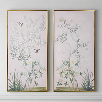 This large vertical canvas showcases a refined chinoiserie design beautifully set against a soft pink background.&nbsp; &nbsp;A gold gilted wooden frame lifts the entire picture giving a touch of elegance to add to your walls.&nbsp; Add ambience and character to your living room, bedroom, dining area, or hallway with these refined prints

This Chinois canvas can be purchased singularly or as a pair.