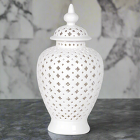 Large White Ceramic Ginger Jar