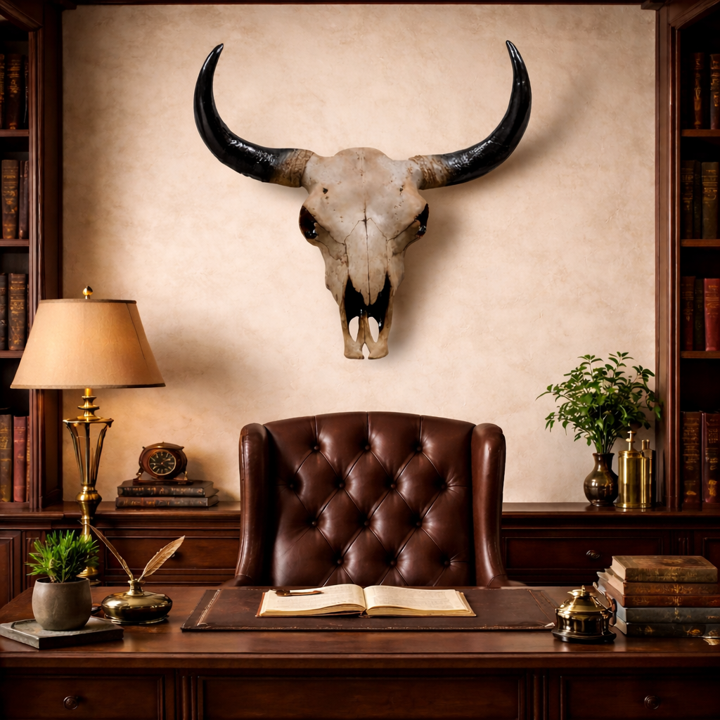 Large Bison Skull Wall Head