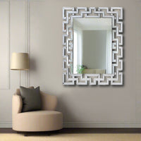Large Rectangular Deco Venetian Mirror 122cm x 98cm