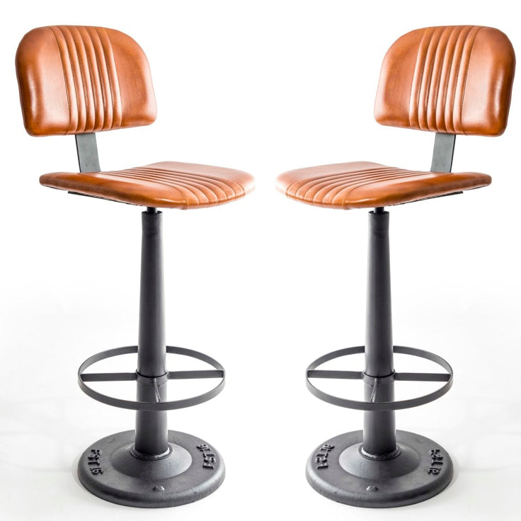 Leather Bar Stool - 101 cm