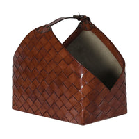 Leather Basket W: 40 cm