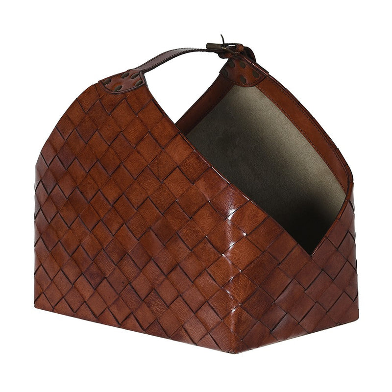 Leather and suede basket with an interwoven look. A great interior accessory for magazine, logs or just extra storage in your living room. A chic, yet practical addition to your home - a perfect home gift !!


W: 40 cm H: 32 cm D: 21 cm&nbsp;