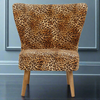 Leopard Print Upholstered Chair 71cm