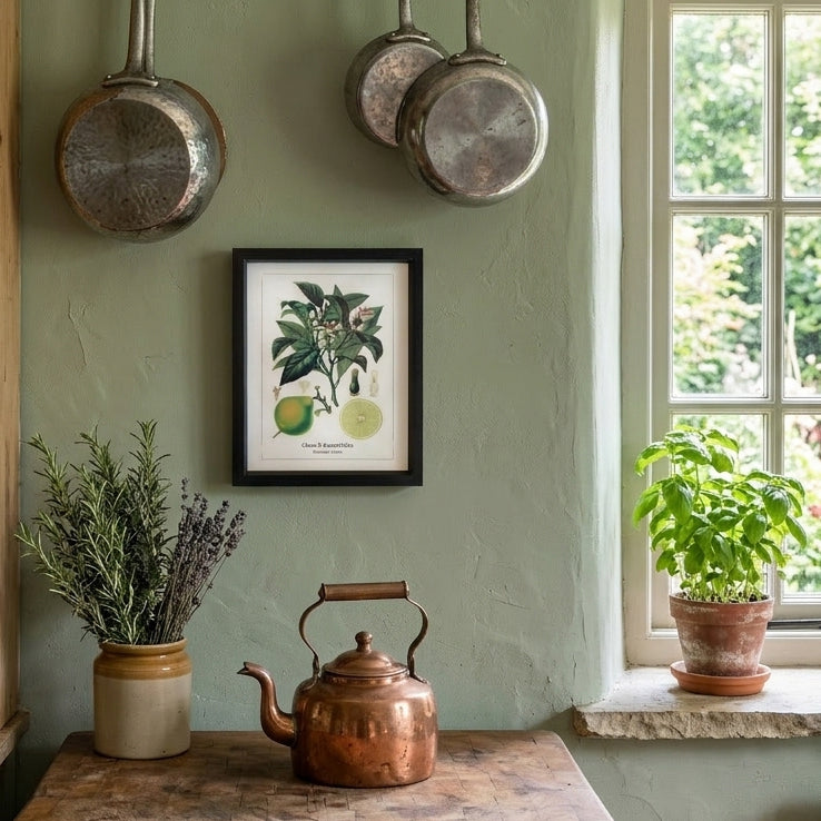 This print blends scientific illustration with decorative appeal. Its clean composition and natural tones make it an effortless addition to kitchens, dining areas, hallways, or gallery walls.