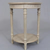 Limewashed Round Side Table