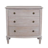 Soft Off White Wooden 3 Drawer Chest 80 cm