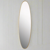 Long Narrow Gilt Oval Mirror 97cm