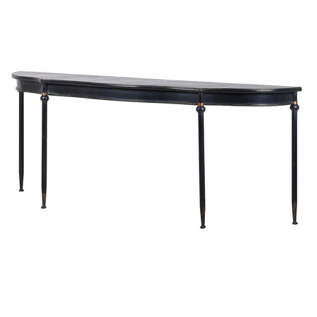 Black & Rattan Table 116 cm