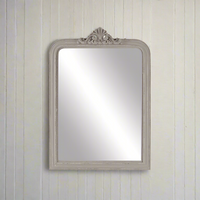 Grey Painted Ornate Mirror 74 cm