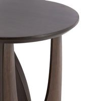 Modern Mango Wood Side Table - Mid-Century Asymmetric Design - CLEARANCE