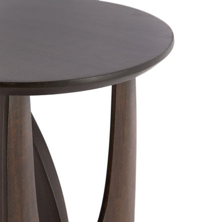 Modern Mango Wood Side Table - Mid-Century Asymmetric Design - CLEARANCE