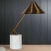 Marble and Brass Desk Lamp 47cm