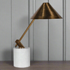 Marble and Brass Desk Lamp 47cm