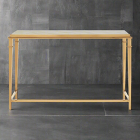 White Marble Gilt Metal Console W: 130 cm D: 40 cm