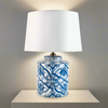 Medium Blue & White Classic Lamp 47 cm