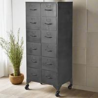 Industrial Cabinet - 12 Drawer Metal - 116cm