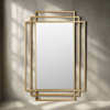 Gilt Triple Frame Mirror 91 cm