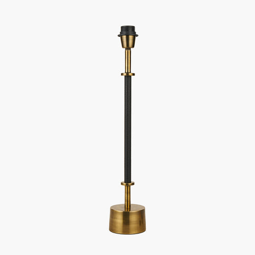 Tall brass lampbase with black croc stand.