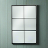 Rectangular 6 Pane Window Mirror 110 cm