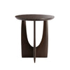 Modern Mango Wood Side Table - Mid-Century Asymmetric Design - CLEARANCE