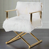 Fur Covered Gilt Chair 81 cm