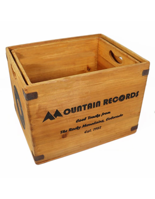 Mountain Records Storage Boxes - Wooden Crates - 27 cm or 31 cm