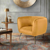 Mustard Yellow Velvet Armchair