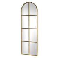 Brushed Gilt Window Mirror 122 cm