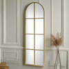 Brushed Gilt Window Mirror 122 cm