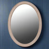 Pale Wood Oval Mirror