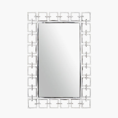 Extra Large Mirror Black & Silver Frame 189 cm
